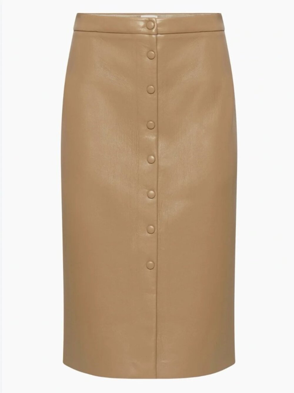 Aritzia Wilfred Manor Skirt Vegan Leather Pencil Skirt Constant Camel Size 2